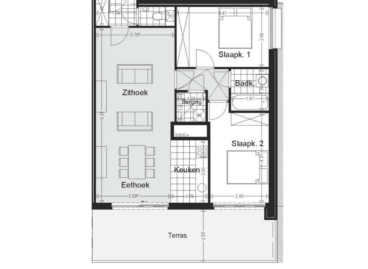 Shs Homes-Luxe Highrise, 2 Bedrooms, Kitchen, Free Parking, Stunning View, Large Tarrasse, Workspace Hasselt Kültér fotó